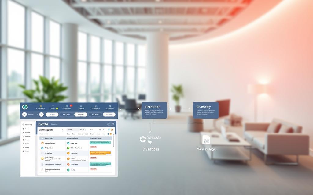 A high-quality, professional-looking workflow diagram depicting a comprehensive checklist software system. The foreground showcases a sleek, intuitive user interface with clearly labeled sections for task management, progress tracking, and team collaboration. The middle ground features a series of integrated modules, such as calendar, file management, and notification systems, all seamlessly connected. The background depicts a serene, minimalist office setting with large windows, modern furnishings, and subtle lighting that enhances the overall productivity-focused atmosphere. The image conveys a sense of efficiency, organization, and a streamlined approach to task management, perfectly aligned with the article's subject and section title. A high-quality, professional-looking workflow diagram depicting a comprehensive checklist software system. The foreground showcases a sleek, intuitive user interface with clearly labeled sections for task management, progress tracking, and team collaboration. The middle ground features a series of integrated modules, such as calendar, file management, and notification systems, all seamlessly connected. The background depicts a serene, minimalist office setting with large windows, modern furnishings, and subtle lighting that enhances the overall productivity-focused atmosphere. The image conveys a sense of efficiency, organization, and a streamlined approach to task management, perfectly aligned with the article's subject and section title.