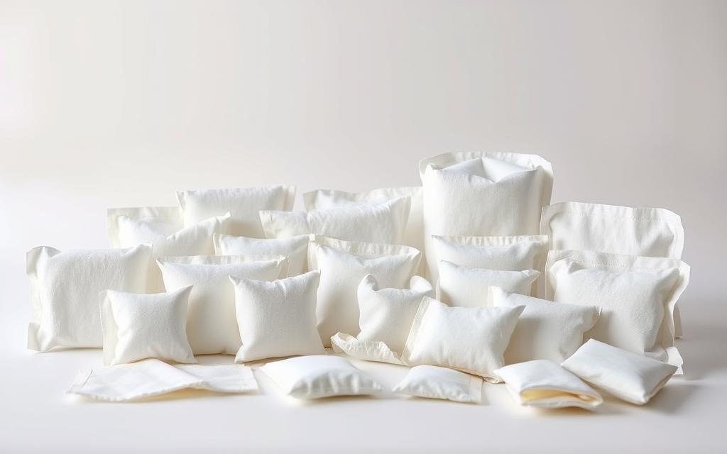 A neatly organized still life arrangement showcasing a diverse selection of sterile gauze dressings in various sizes and shapes, displayed against a clean, minimalist backdrop with soft, diffused lighting from the left. The gauze pads are carefully positioned to highlight their textures, materials, and intended medical applications, conveying a sense of professionalism and attention to detail. The overall scene evokes a sense of medical expertise and the importance of selecting the appropriate first aid supplies.