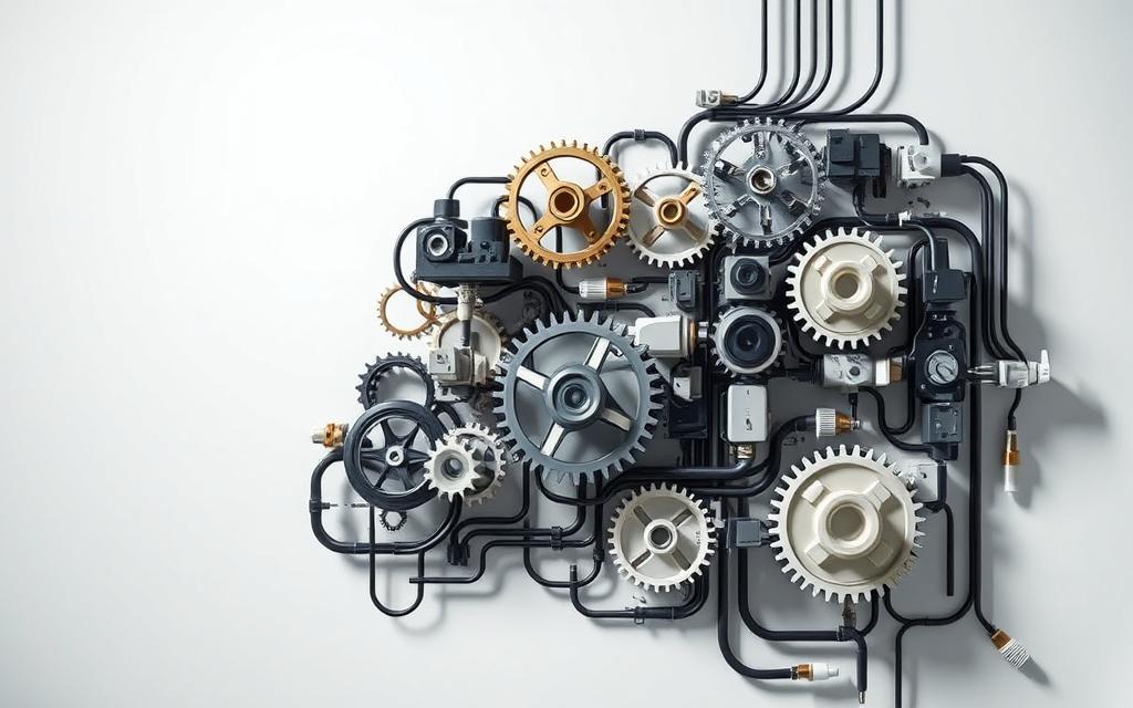 Intricate automation triggers, meticulously arranged against a clean, minimalist backdrop. Gears, switches, and sensors intertwine, creating a symphony of productivity. Crisp lighting accentuates the mechanical precision, inviting the viewer to imagine the seamless flow of automated workflows. Subtle shadows add depth, while the neutral color palette conveys a sense of professionalism and efficiency. The image captures the essence of tools that empower users to streamline their tasks, freeing up time for more strategic endeavors.