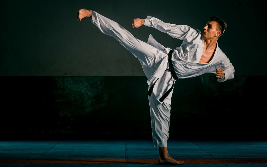 Karate side kick Karate side kick